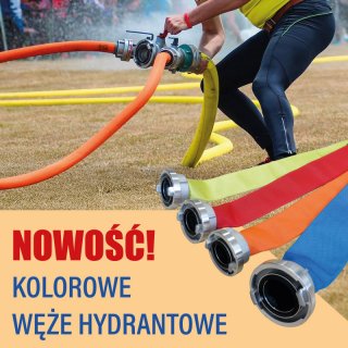 NOWE - KOLOROWE WĘŻE HYDRANTOWE