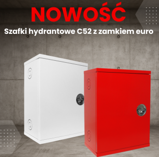 Nowość - szafki hydrantowe C52 z zamkiem euro