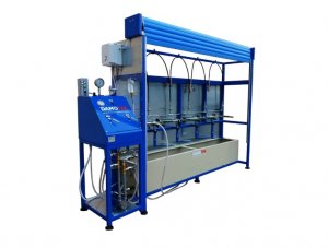 TESTOVACÍ ZAŘÍZENÍ PRO HASICÍ PŘÍSTROJ A TLAKOVÉ LAHVE