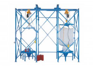 BIG - BAG frame construction with electric chain hoist, model DM