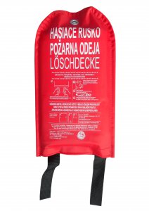 Feuerlöscher in Textilverpackung 1 x 1 m