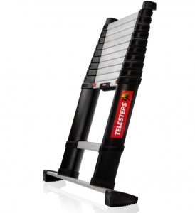 JUST TELESTEPS Type 75-320F telescopic ladder with stabilising bar